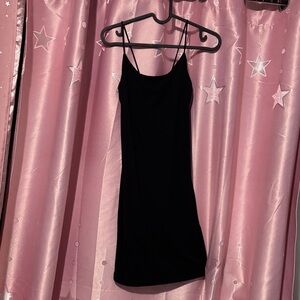 Elegant Black Spaghetti Strap Dress